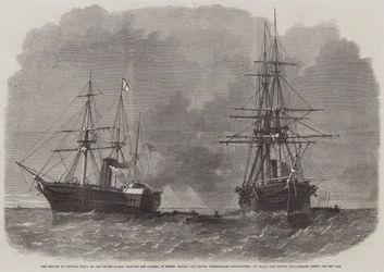 La cattura da parte del Capitano Wilks, della nave da guerra degli Stati Uniti San Jacinto, dei Commissari Confederati Slidell e Mason, a bordo del piroscafo britannico Trent