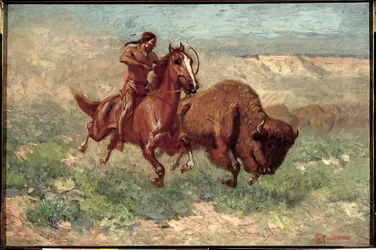 Un giovane Arapaho (olio su tela)