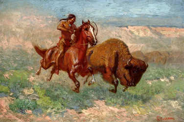 Un giovane Arapaho (olio su tela)