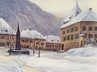 Il Reno: Chur, Coira, Piazza della Cattedrale