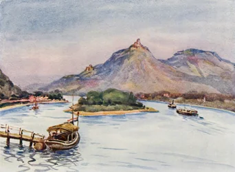 Il Reno: Il Drachenfels e Nonnenwerth da Rolandseck