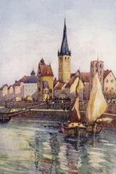 Il Reno: Il molo a Dusseldorf