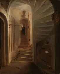 Portale di una scala in una torre