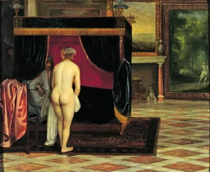 La moglie di Candaulo scopre il nascondiglio di Gige