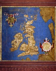Carta delle Isole Britanniche di Egnazio Danti (1536-1586), matematico, cosmografo e architetto italiano. Intorno al 1567. Firenze, Palazzo Vecchio, Sala del Mappamondo