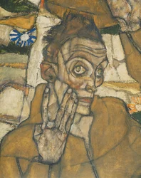 Entschwebung (Die Blinden III), Il cieco ... (olio e acquerello su tela)