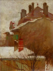 Case in inverno Vista dallo studio