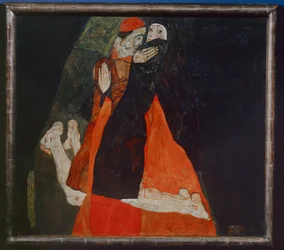 Kardinal und Nonne, Cardinale e suora ... (olio su tela)