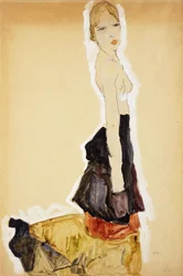 Ragazza inginocchiata con gonna spagnola, 1911