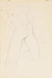Nudo Femminile in Ginocchio