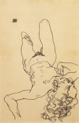 Nudo femminile inginocchiato, 1917