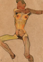Nudo maschile, giallo, 1910