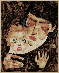 Mutter und Kind II (olio su tavola)