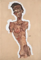 Autoritratto nudo, 1910