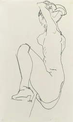 Nudo femminile prostrato, 1913