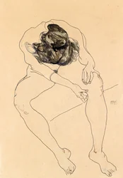 Nudo femminile seduto, 1912
