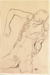 Nudo seduto, 1914
