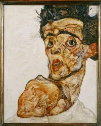Autoritratto con spalla nuda sollevata