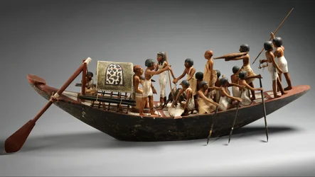 Modello di barca sportiva dalla tomba di Meketre, c.1981-1975 a.C.