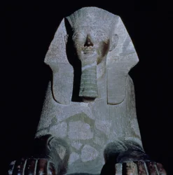 Sfinge della regina Hatshepsut, dal Tempio Mortuario di Hatshepsut, Nuovo Regno