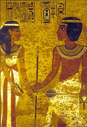 Antico Egitto, Tutankhamon con sua moglie, Tomba di Tutankhamon, Tebe