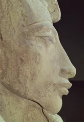 Busto di Amenophis IV (Akhenaton) (c.1364-1347 a.C.) dal Tempio di Amon, Karnak, c.1353-1337 a.C. (dettaglio)