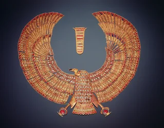 Collare a forma della dea avvoltoio Nekhbet, dalla tomba di Tutankhamon (c.1370-1352 a.C.) Nuovo Regno
