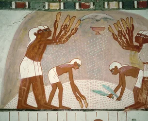 Contadini che spigolano il grano (pittura murale)