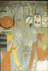Horemheb e Hathor, dalla Tomba di Horemheb (c.1323-1295 a.C.) Nuovo Regno