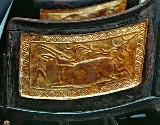 Pannello da una sedia per bambini, dalla Tomba di Tutankhamon, Nuovo Regno