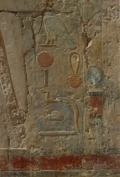 Rilievo che raffigura Horus, cappella della dea Hathor, dal Tempio Mortuario di Hatshepsut