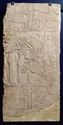 Scena di lamentazione durante un funerale, da Sakkara, Nuovo Regno, c.1330 a.C.