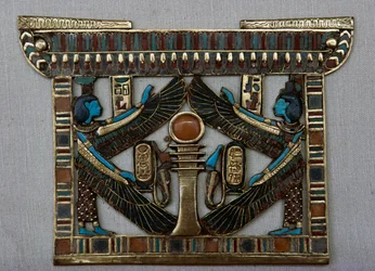Pettorale a forma di tempio, Tesoro di Tutankhamon, Egitto, civiltà egizia, Nuovo Regno, XVIII dinastia