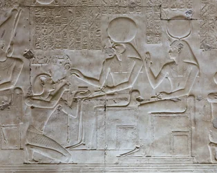 Bassorilievo, tempio di Seti I, Abido, Egitto