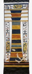 Egitto, Tebe, Luxor, Valle delle Regine, Tomba di Nefertari, pilastro Djed che rappresenta la colonna vertebrale di Osiride con midollo osseo della resurrezione, dalla XIX dinastia