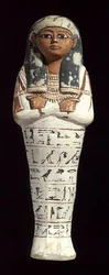 Shabti di Sennedjem, un lavoratore della necropoli a Deir el-Medina, Tebe, Nuovo Regno, c.1294-1279 a.C.