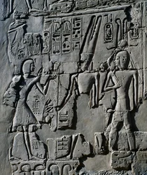 Giovane Ramses II davanti al Dio Amon, (dettaglio)