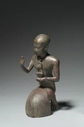 Statuetta di un sacerdote inginocchiato, 1186-1069 a.C.