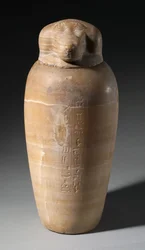 Vaso canopo con testa di babbuino, 664-525 a.C.