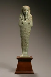 Figura Ushabti per Neferibre-si-Neith, Periodo Tardo Dinastico, regno di Amasis, 570-526 a.C. (faience)