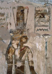 Pitture murali, Tempio di Ain El Meftla, Oasi di Bahariya, Giza, Egitto, XXVI dinastia (663-525 a.C.), (dettaglio)