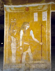 Pitture murali dalla Tomba di Pa Nentwy, Oasi di Bahariya, Giza, Egitto. Civiltà egizia, XXVI dinastia, 663-525 a.C.