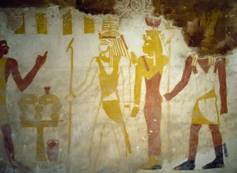 Dipinti murali dalla Tomba di Pa Nentwy, Oasi di Bahariya, Giza, Egitto. Civiltà egizia, XXVI Dinastia, 663-525 a.C.
