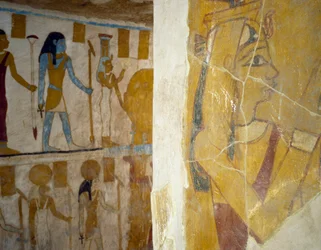Dipinti murali dalla Tomba di Pa Nentwy, Oasi di Bahariya, Giza, Egitto. Civiltà egizia, XXVI Dinastia, 663-525 a.C.