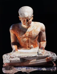 Scrivano seduto, da Giza Egitto 2575 a.C., dinastia IV