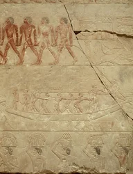 Traino di una barca, dalla Mastaba di Mereruka, Antico Regno