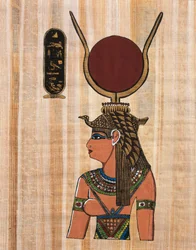 Cleopatra VII, ricostruzione di un rilievo dal tempio di Kom Ombo