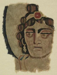 Frammento di Testa di Donna, Copto