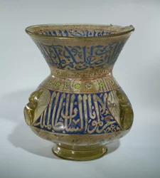 Lampada da moschea in nome di al Malik al Nasu Muhammad, c.1300-1340