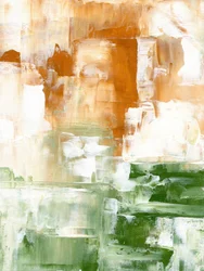 Arte astratta dai toni verde terra